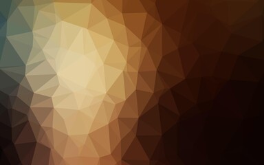 Dark Yellow, Orange vector abstract polygonal layout.