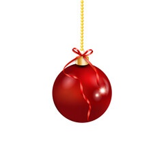 Christmas ball greetings card 