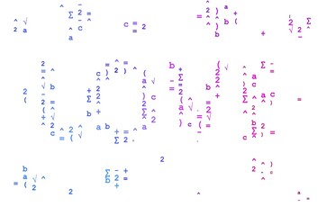 Light Blue, Red vector backdrop with algebra elements.