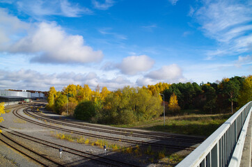 railroad in autumn