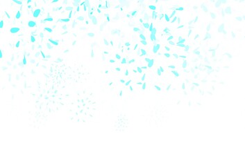 Light Blue, Green vector natural pattern with leaves.