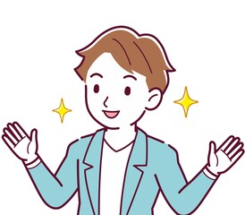 Young and naughty brown-haired man