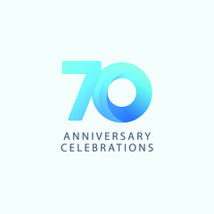 70 years anniversary design template.