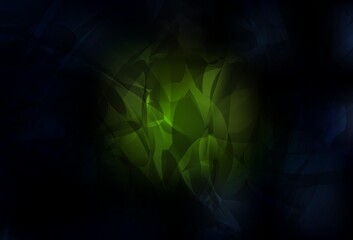 Dark Green vector backdrop with memphis shapes.