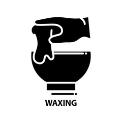 waxing icon, black vector sign with editable strokes, concept illustration