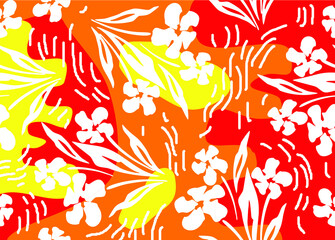 Indonesian batik motifs with very distinctive plant patterns. vector eps 10