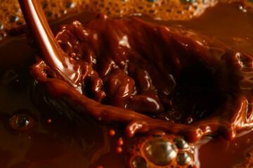 Close up of hot chocolate