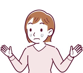 Pretty girl in pink sweater