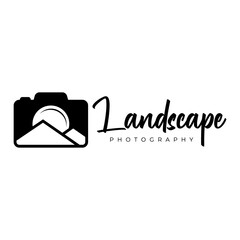Travel Photography Logo. Landscape Photography Logo design vector inspiration