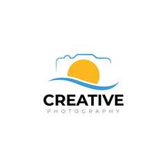 Travel Photography Logo. Landscape Photography Logo design vector inspiration