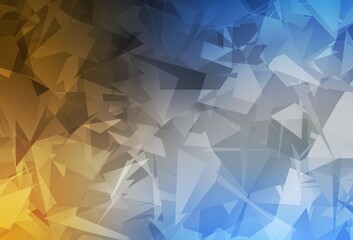 Fototapeta premium Light Blue, Yellow vector background with abstract polygonals.