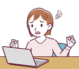 Young woman using a personal computer