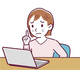 Young woman using a personal computer