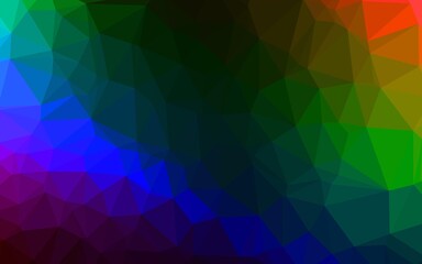 Obraz premium Dark Multicolor, Rainbow vector low poly layout.