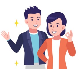 若い二人の男女