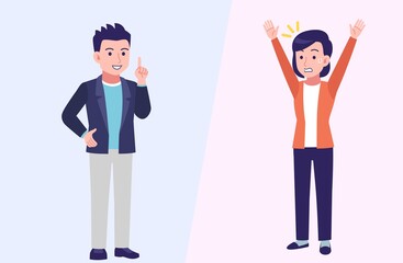 Young and healthy men and women with background