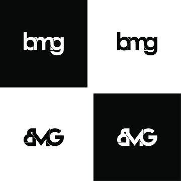 bmg letter original monogram logo design