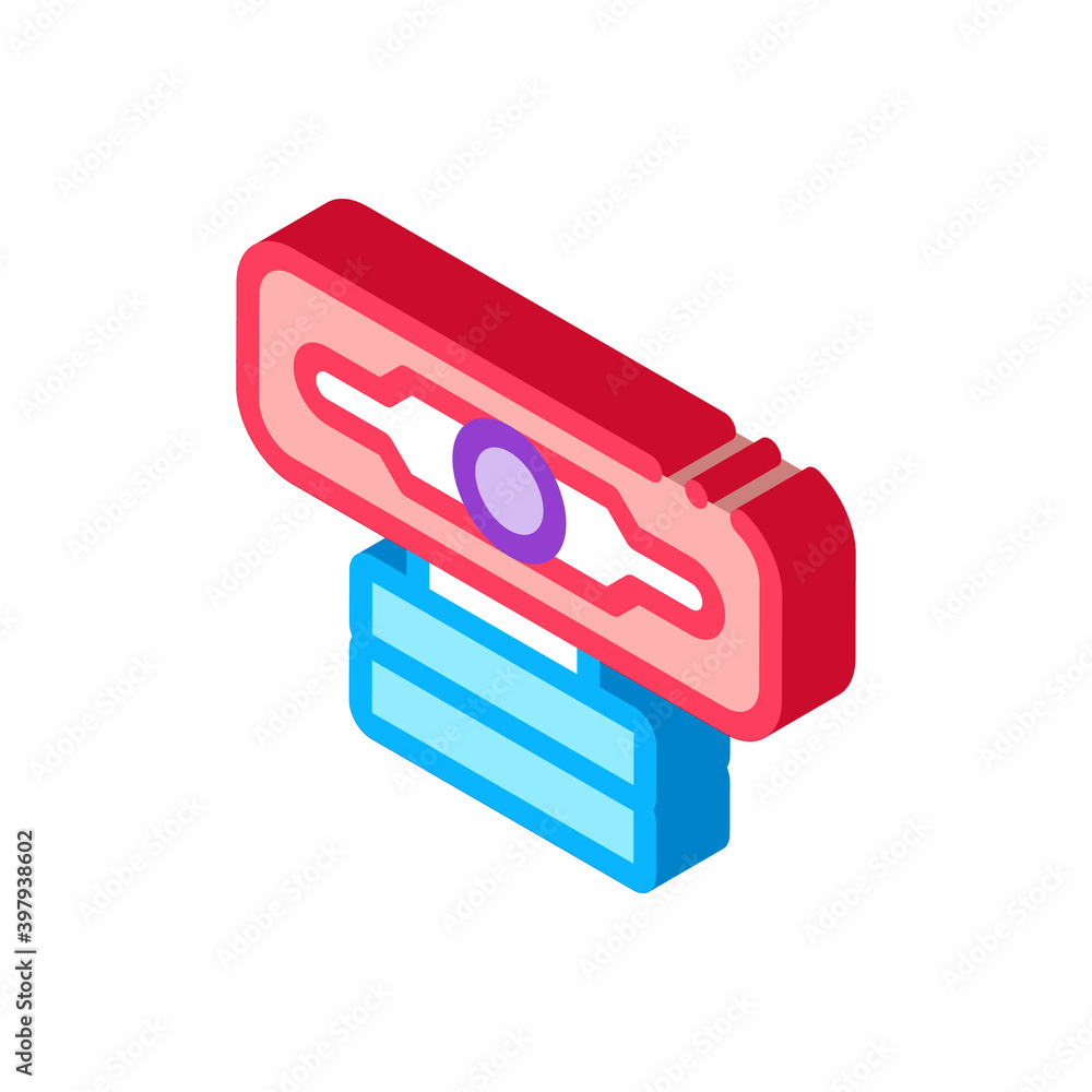 Aufkleber web camera color icon vector. isometric web camera sign. color isolated symbol illustration