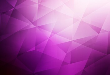 Obraz premium Light Pink vector shining triangular background.