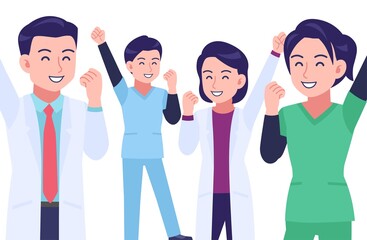 Fototapeta premium Young and healthy healthcare professionals