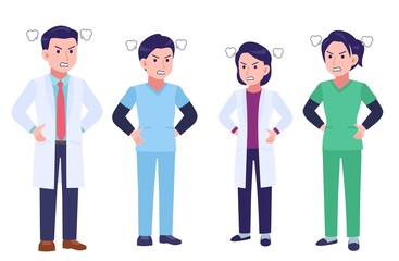 Young and healthy healthcare professionals