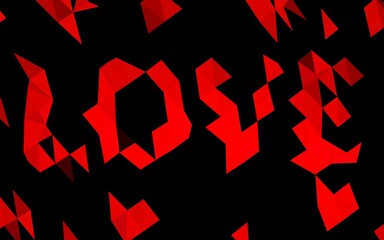 Light Red vector triangle mosaic texture.
