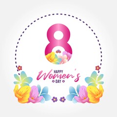 Happy Women's Day Vector Illustration. Suitable for greeting card poster and banner.
