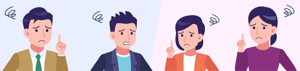 Four young and healthy men and women Horizontal size