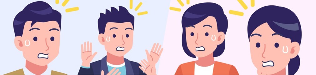 Four young and healthy men and women Horizontal size