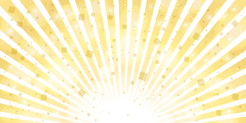 金色の集中線背景