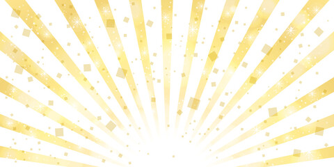 金色の集中線背景