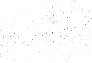 Light Red vector template with musical symbols.