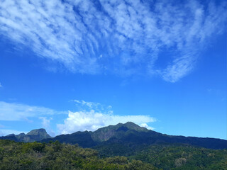 clouds over the mountains