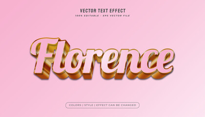 Pink and gold text style with embossed effect