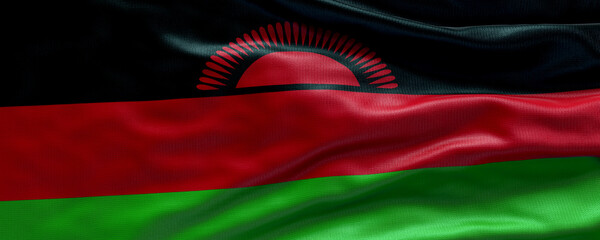 Waving flag of Malawi - Flag of Malawi - 3D flag background