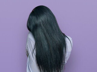 Young caucasian woman wearing casual clothes hugging oneself happy and positive from backwards....
