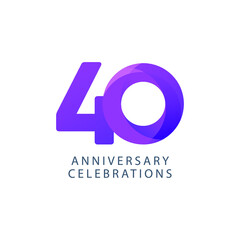 40 years anniversary design template.