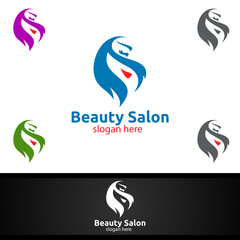 Salon Fashion Logo for Beauty Hairstylist, Cosmetics, or Boutique