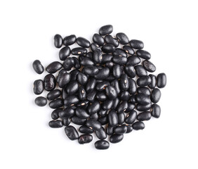 black beans isolated on white background