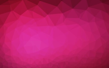 Dark Pink vector abstract polygonal layout.
