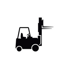 Forklift icon design template vector isolated illustration