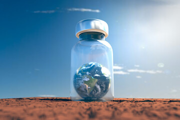DESIERTO PLANETA TIERRA EN UN FRASCO © Forhanx
