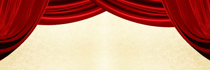 red velvet curtain