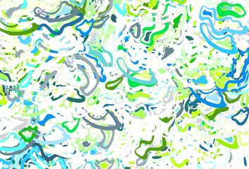 Light Green, Yellow vector texture with abstract forms.