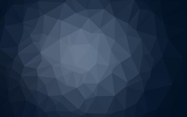 Dark BLUE vector low poly cover.