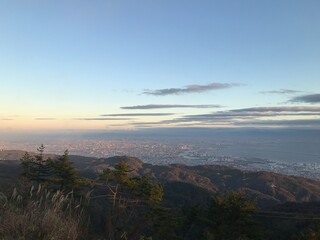 sunset in the mountains