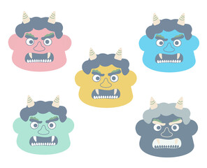 節分　鬼のお面セット