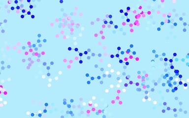 Fototapeta premium Light Pink, Blue vector backdrop with artificial intelligence data.