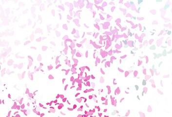 Light pink vector background with abstract forms.