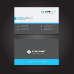 Black And Blue Creative Business Card